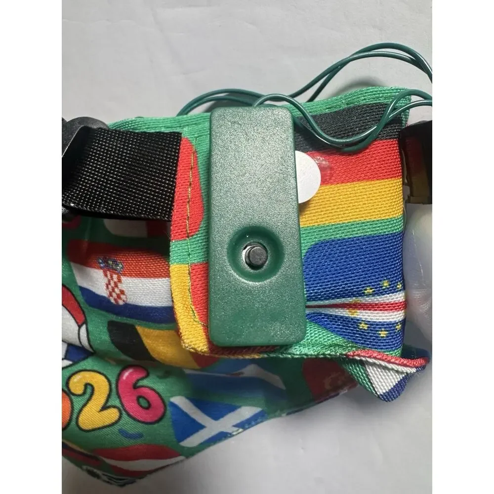 2026 Soccer World Cup Dog Bandana Light Up LED Flags